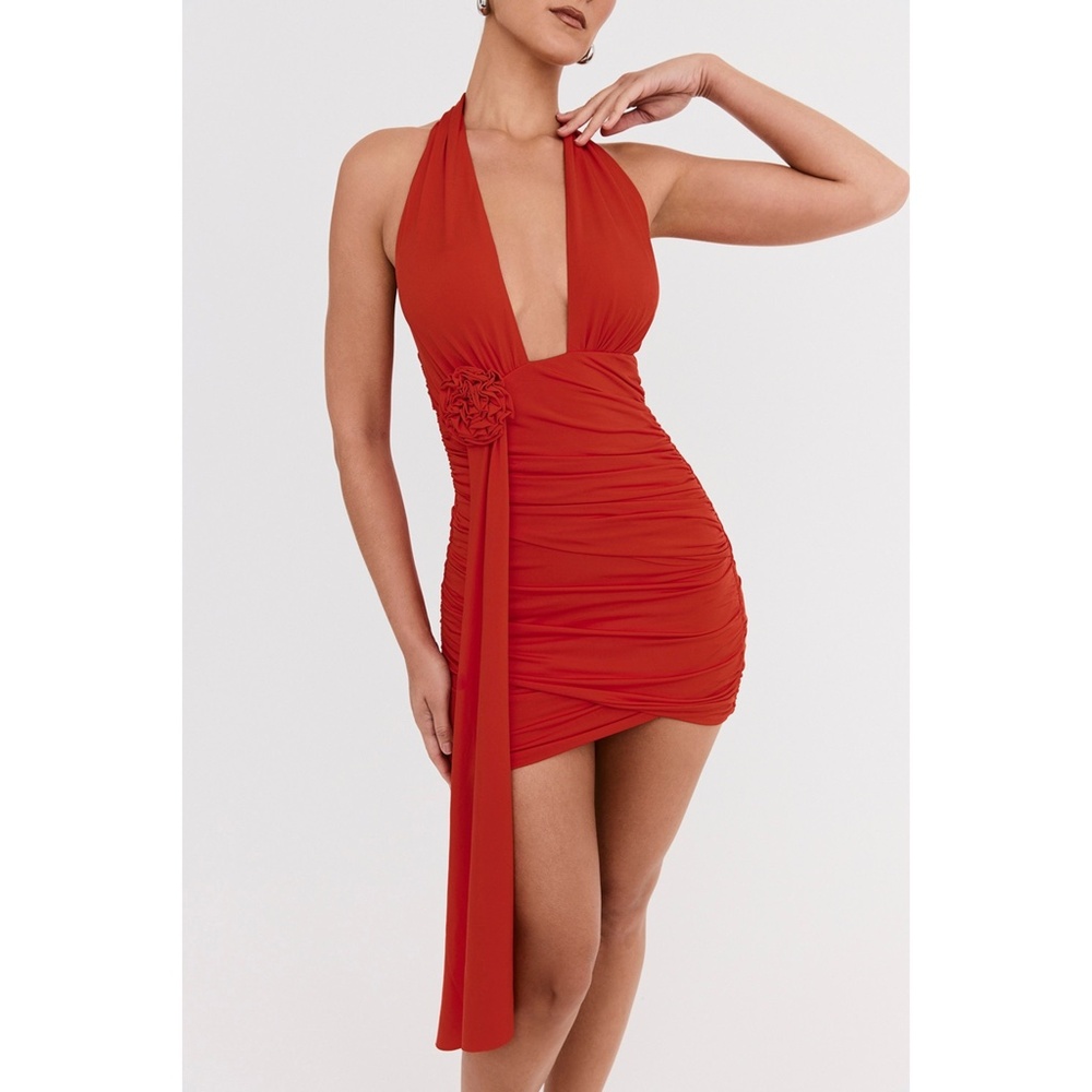 NEW Mistress Rocks Halter Dress Cranberry Large+ (XL)